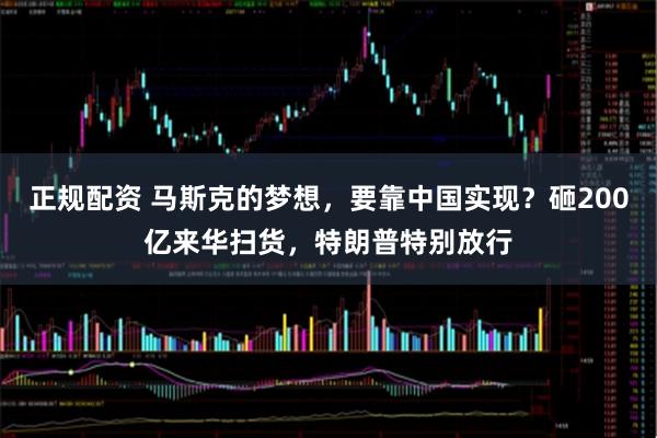 正规配资 马斯克的梦想,要靠中国实现?砸200亿来华扫货,特朗普特别放行